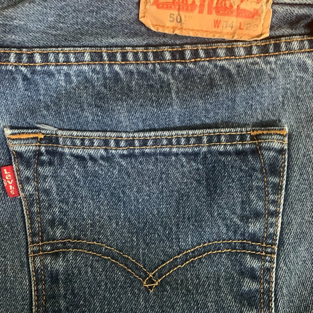 Levis 501  W 34 x L 29 Original Button Fly Pre-owned in Great Condition